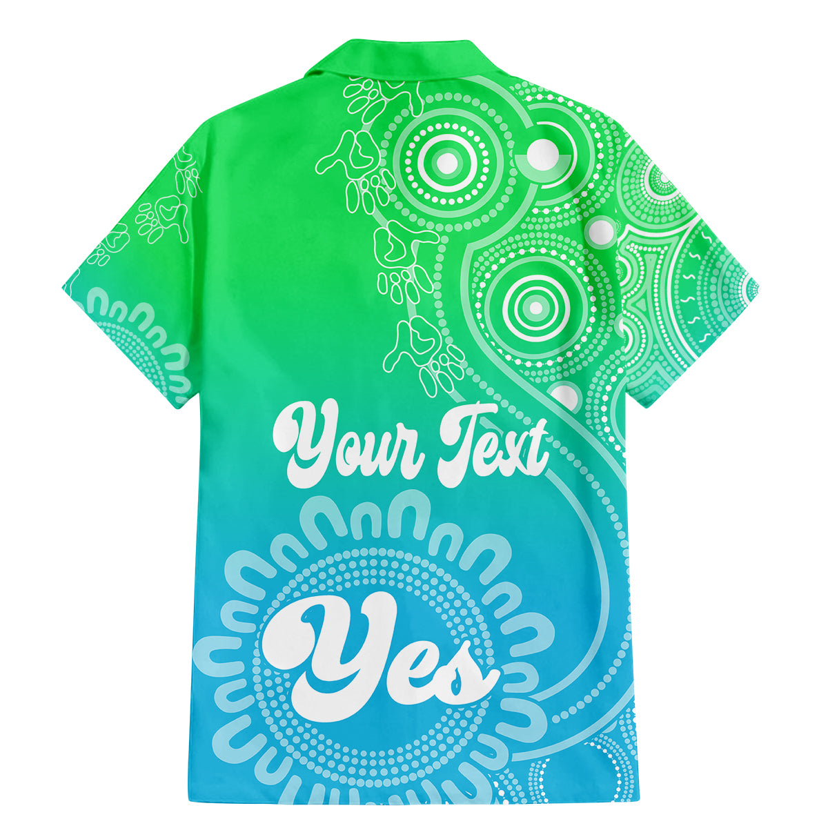 personalised-australia-walk-for-yes-family-matching-mermaid-dress-and-hawaiian-shirt-indigenous-voice-2023-aboriginal-green-vibe