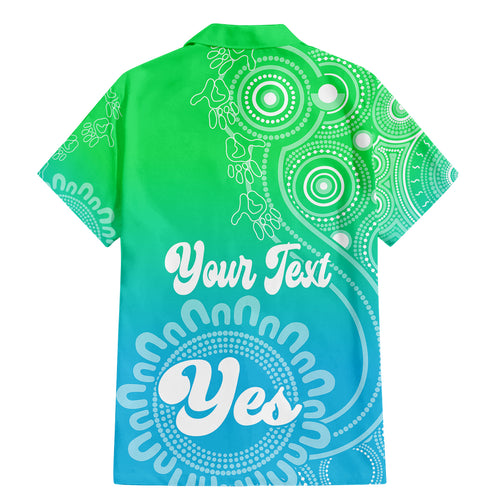 personalised-australia-walk-for-yes-family-matching-mermaid-dress-and-hawaiian-shirt-indigenous-voice-2023-aboriginal-green-vibe