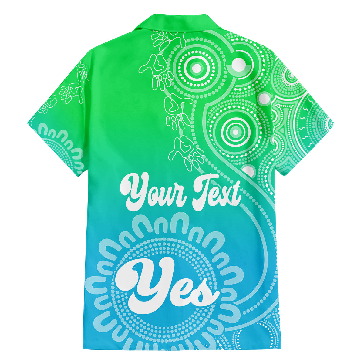 personalised-australia-walk-for-yes-family-matching-off-shoulder-maxi-dress-and-hawaiian-shirt-indigenous-voice-2023-aboriginal-green-vibe