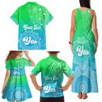 personalised-australia-walk-for-yes-family-matching-tank-maxi-dress-and-hawaiian-shirt-indigenous-voice-2023-aboriginal-green-vibe