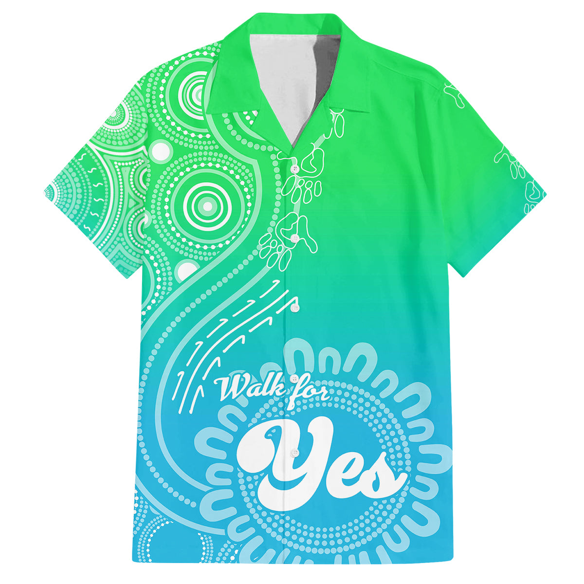 personalised-australia-walk-for-yes-family-matching-tank-maxi-dress-and-hawaiian-shirt-indigenous-voice-2023-aboriginal-green-vibe