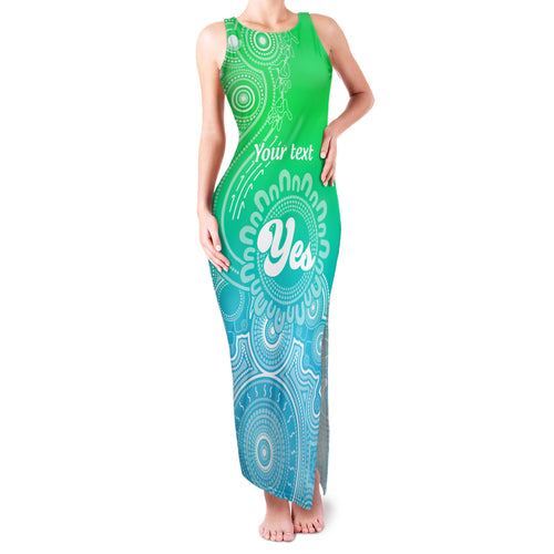 personalised-australia-walk-for-yes-family-matching-tank-maxi-dress-and-hawaiian-shirt-indigenous-voice-2023-aboriginal-green-vibe