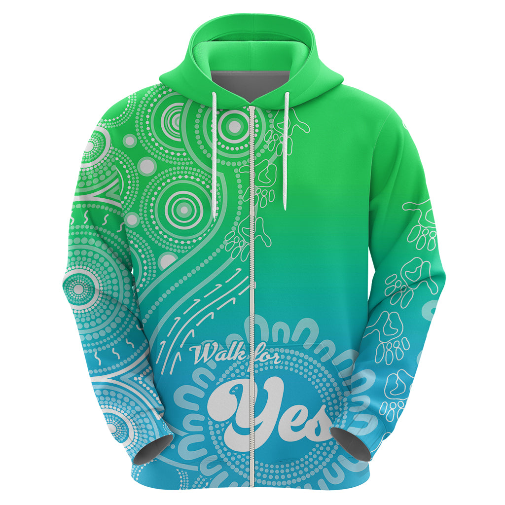 personalised-australia-walk-for-yes-hoodie-indigenous-voice-2023-aboriginal-green-vibe