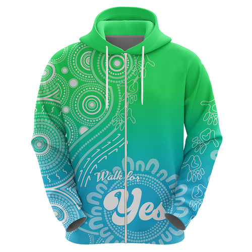 personalised-australia-walk-for-yes-hoodie-indigenous-voice-2023-aboriginal-green-vibe