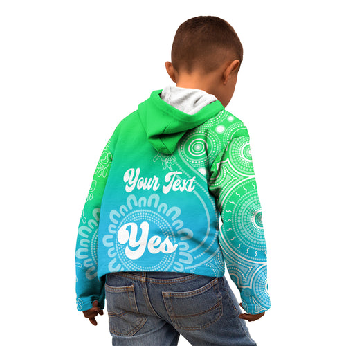 personalised-australia-walk-for-yes-kid-hoodie-indigenous-voice-2023-aboriginal-green-vibe