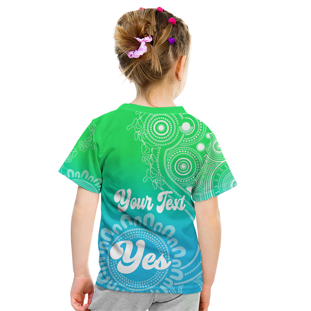 personalised-australia-walk-for-yes-kid-t-shirt-indigenous-voice-2023-aboriginal-green-vibe