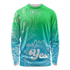 personalised-australia-walk-for-yes-long-sleeve-shirt-indigenous-voice-2023-aboriginal-green-vibe