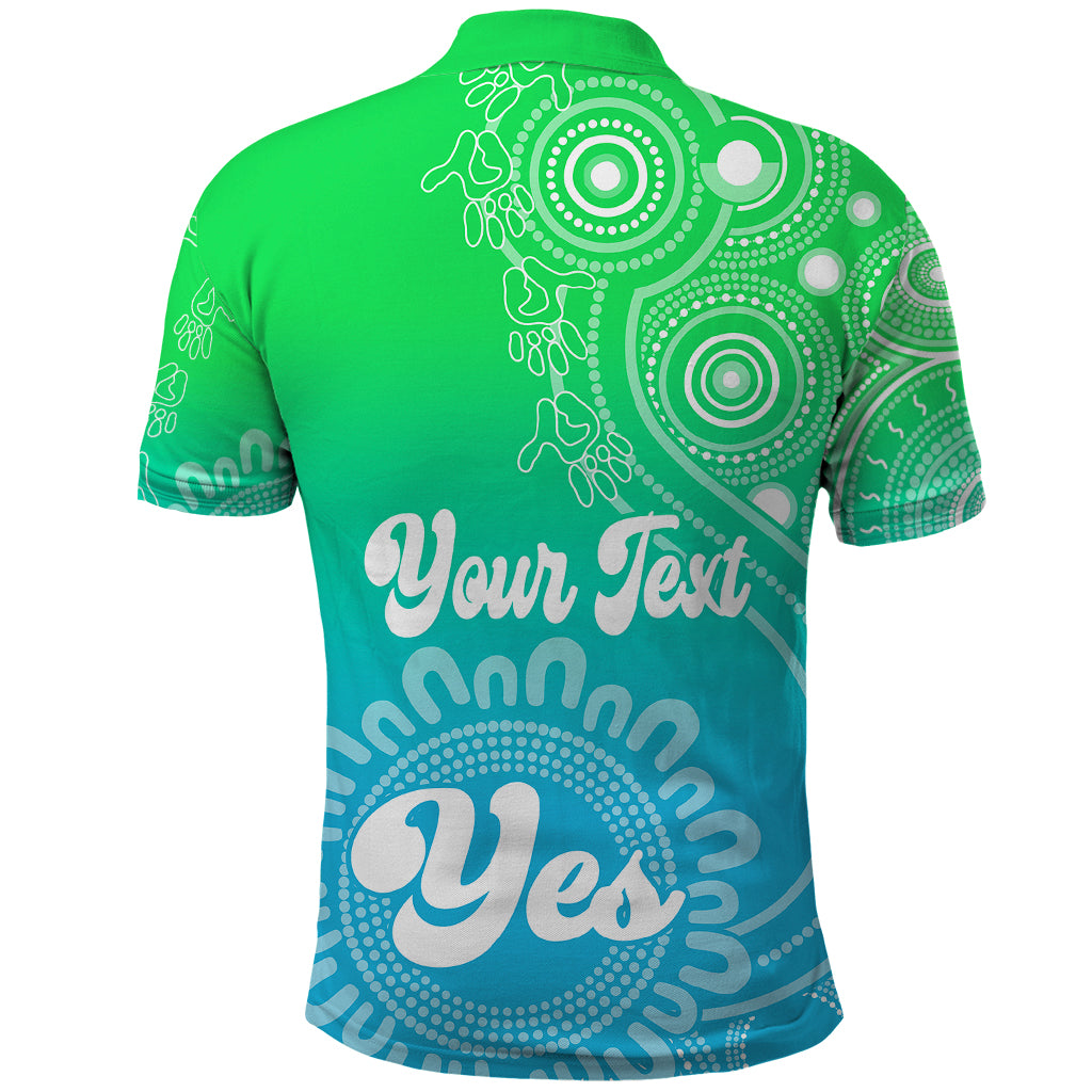 personalised-australia-walk-for-yes-polo-shirt-indigenous-voice-2023-aboriginal-green-vibe