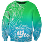 personalised-australia-walk-for-yes-sweatshirt-indigenous-voice-2023-aboriginal-green-vibe
