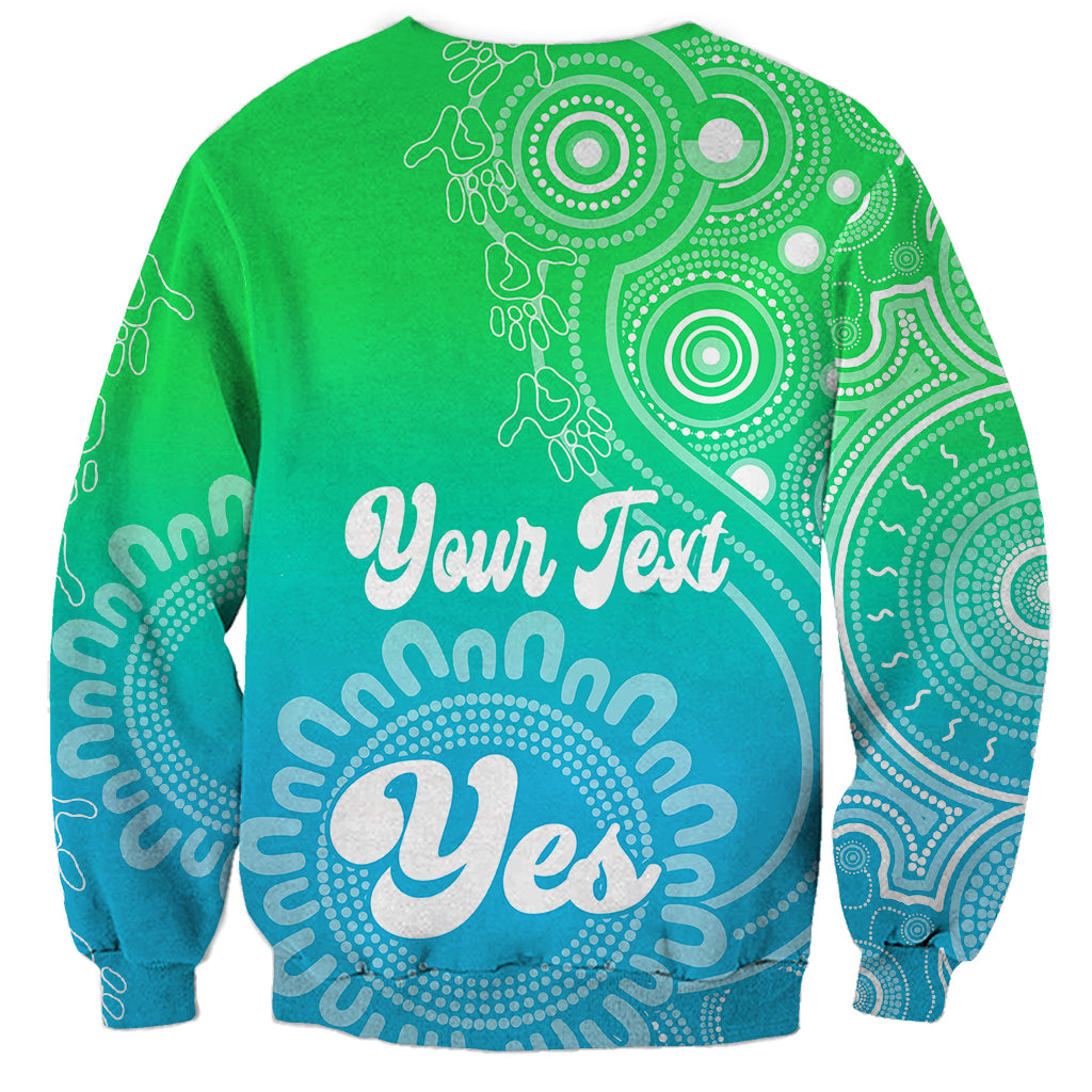 personalised-australia-walk-for-yes-sweatshirt-indigenous-voice-2023-aboriginal-green-vibe