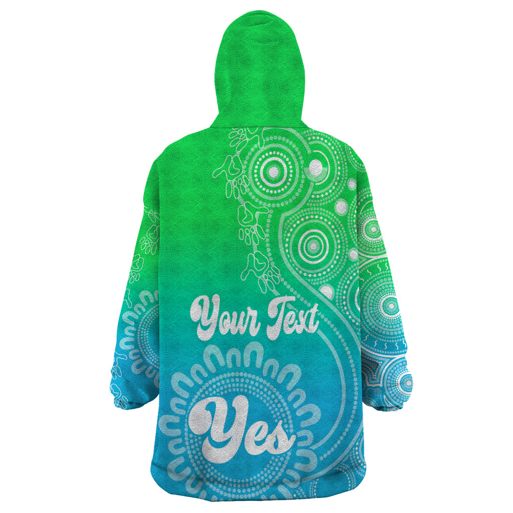 personalised-australia-walk-for-yes-wearable-blanket-hoodie-indigenous-voice-2023-aboriginal-green-vibe
