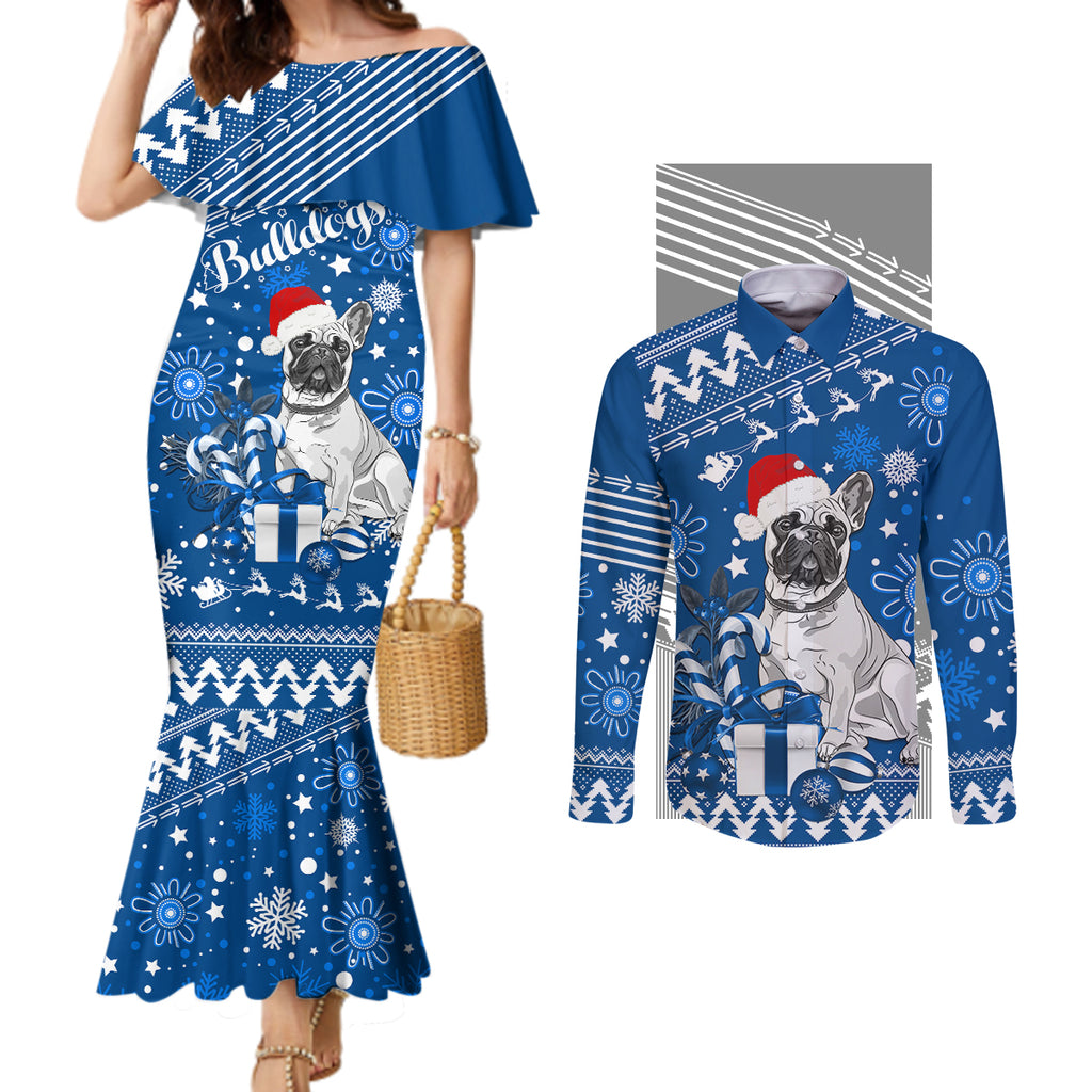 bulldogs-rugby-couples-matching-mermaid-dress-and-long-sleeve-button-shirt-christmas-vibe-2023