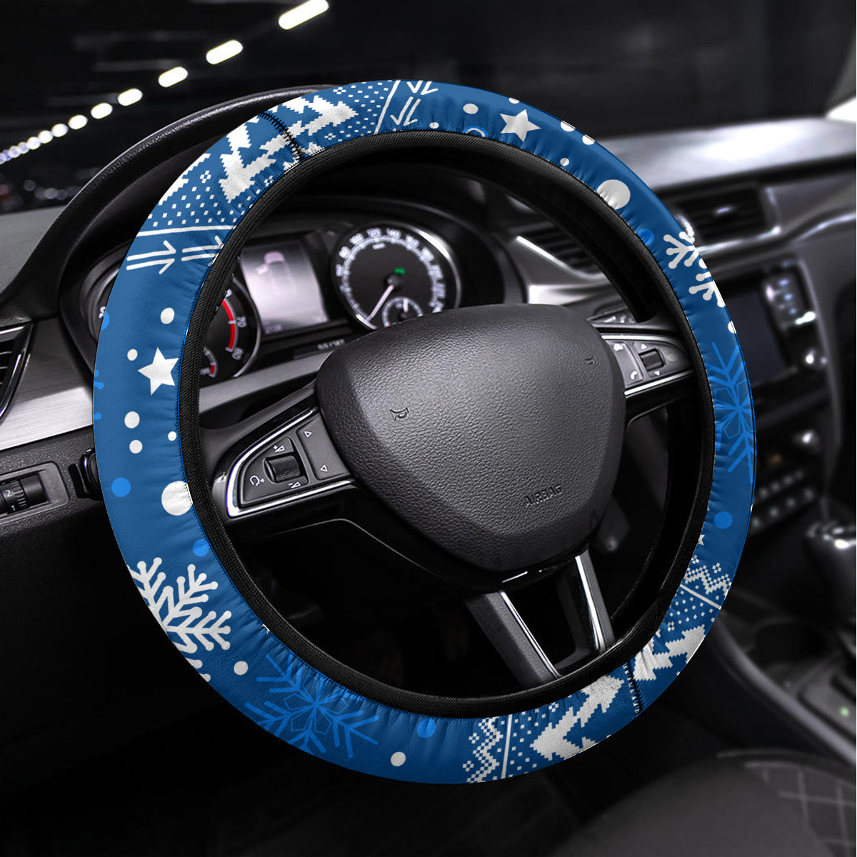 Bulldogs Rugby Steering Wheel Cover Christmas Vibe 2023