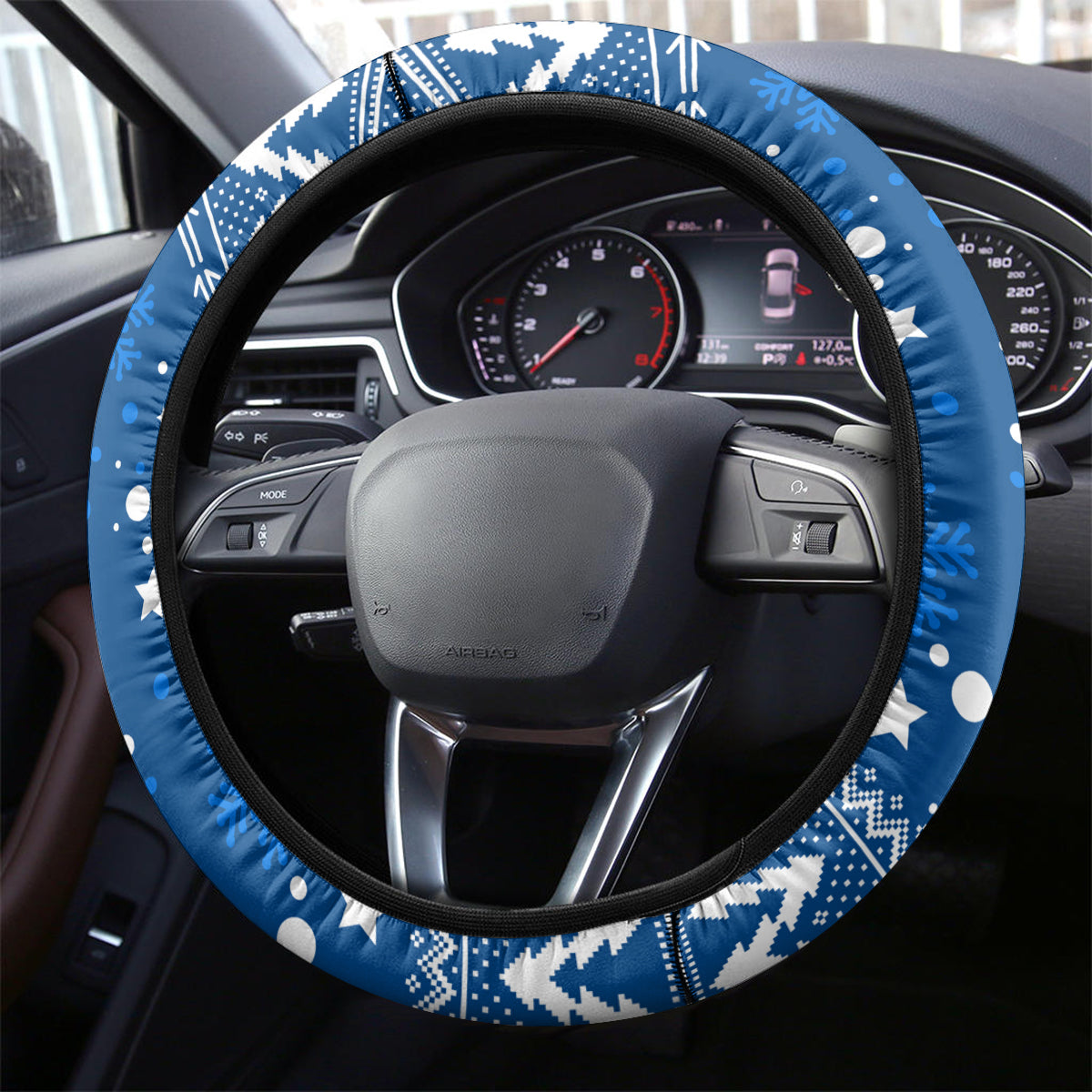 Bulldogs Rugby Steering Wheel Cover Christmas Vibe 2023