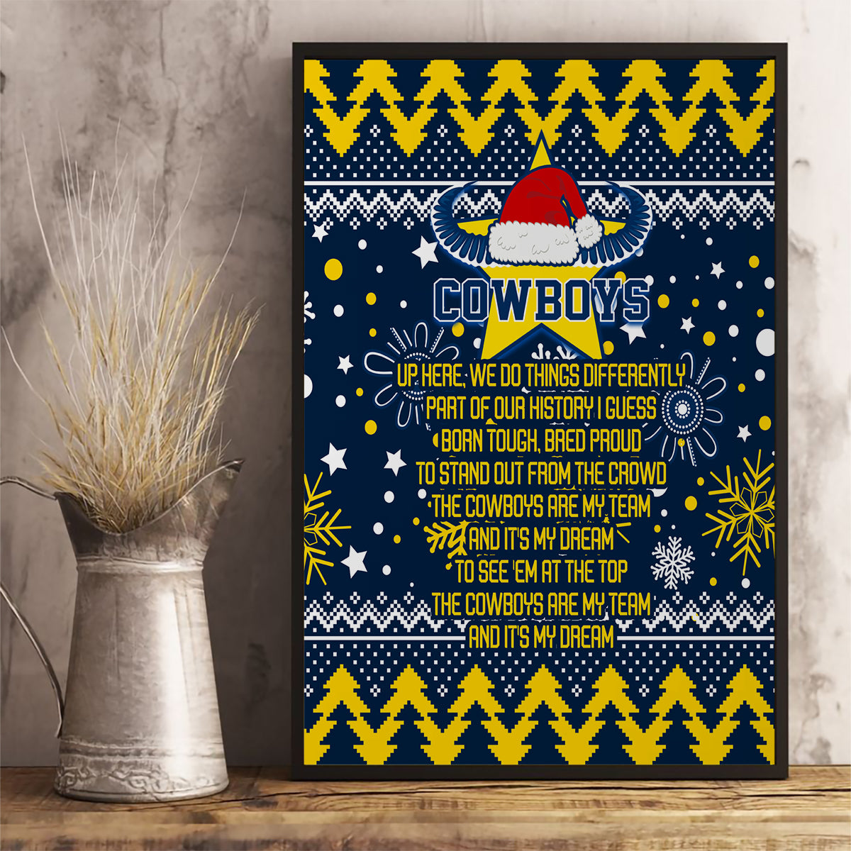 cowboys-rugby-canvas-wall-art-born-tough-bred-proud-christmas-vibe-2023