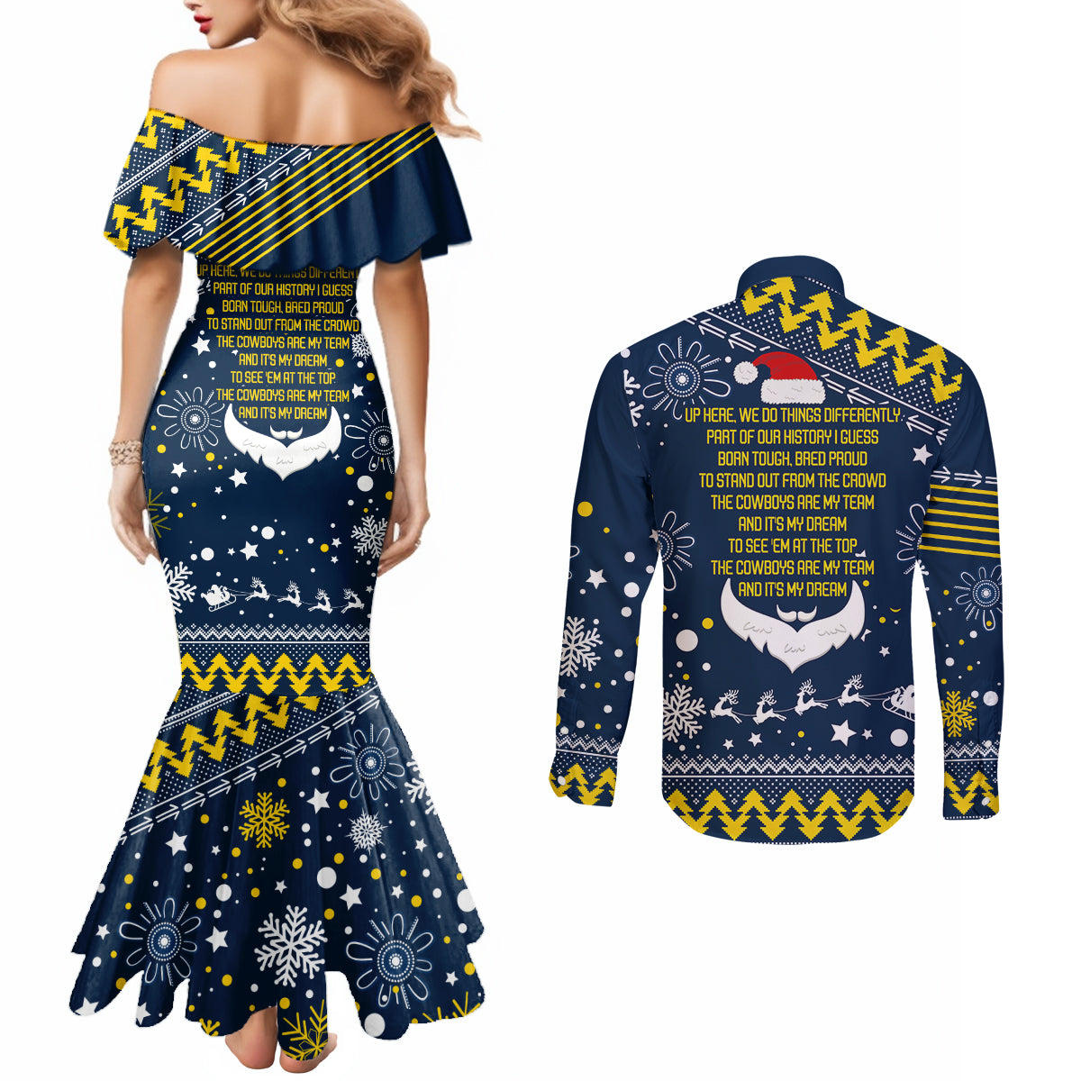 cowboys-rugby-couples-matching-mermaid-dress-and-long-sleeve-button-shirt-born-tough-bred-proud-christmas-vibe-2023