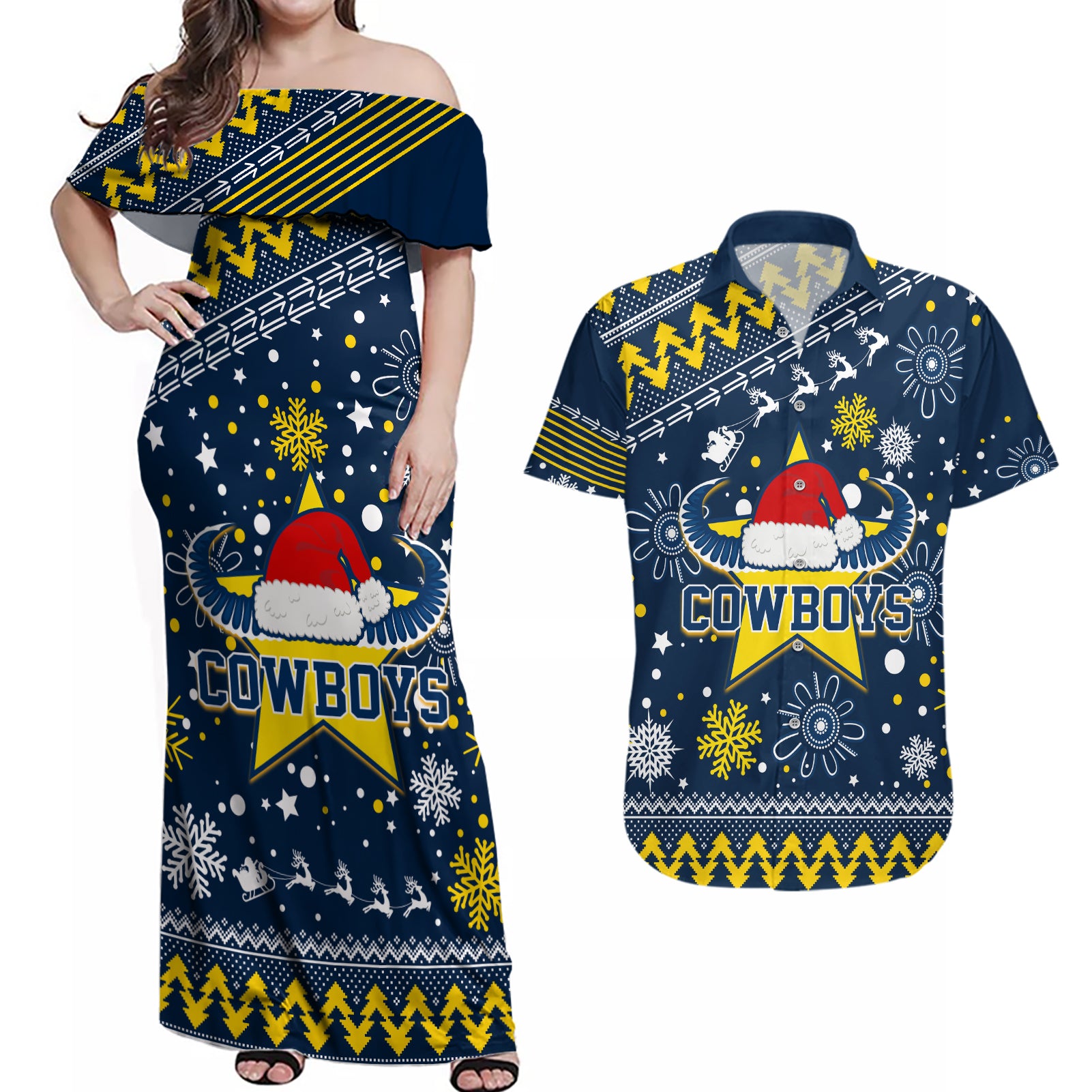 cowboys-rugby-couples-matching-off-shoulder-maxi-dress-and-hawaiian-shirt-born-tough-bred-proud-christmas-vibe-2023