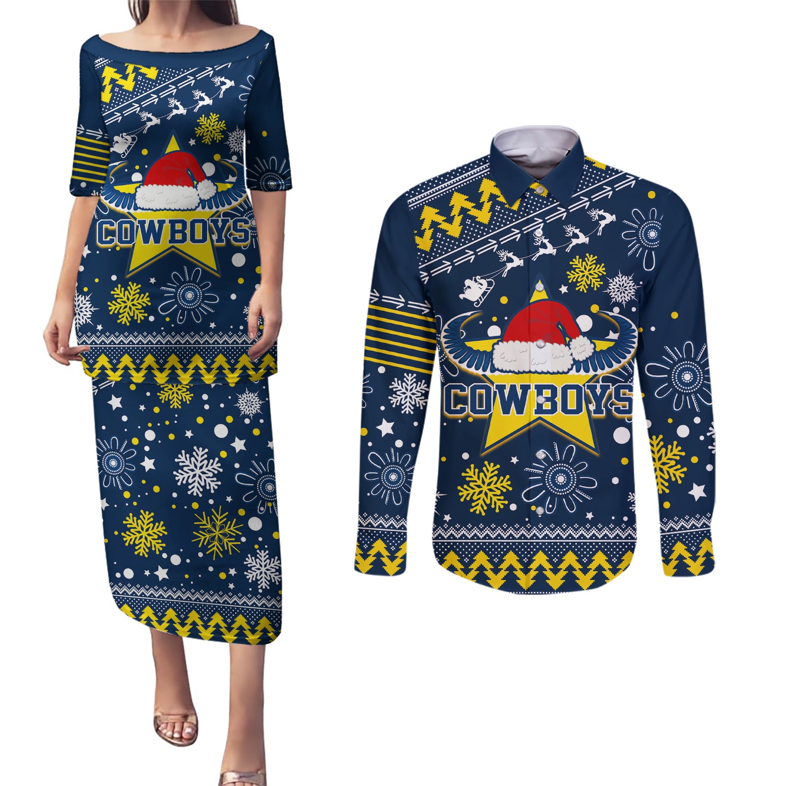 cowboys-rugby-couples-matching-puletasi-dress-and-long-sleeve-button-shirt-born-tough-bred-proud-christmas-vibe-2023