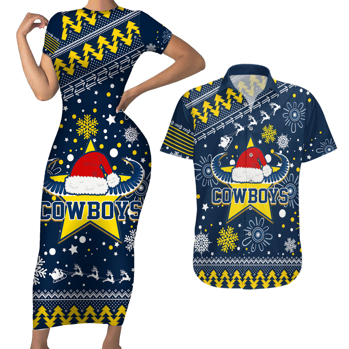 cowboys-rugby-couples-matching-short-sleeve-bodycon-dress-and-hawaiian-shirt-born-tough-bred-proud-christmas-vibe-2023