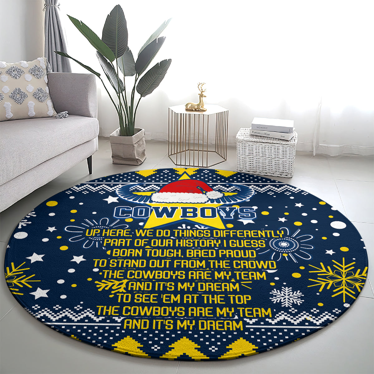 cowboys-rugby-round-carpet-born-tough-bred-proud-christmas-vibe-2023