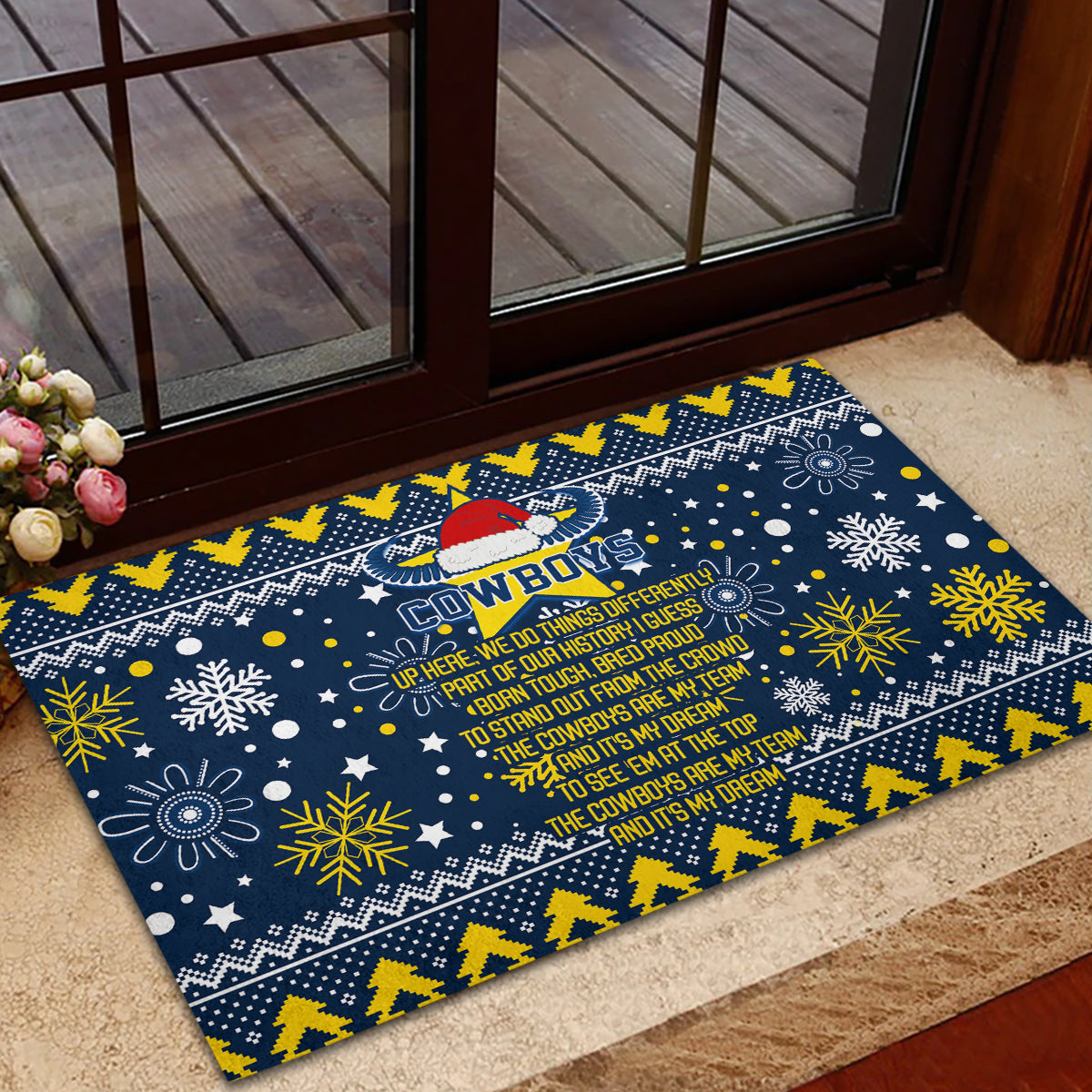 cowboys-rugby-rubber-doormat-born-tough-bred-proud-christmas-vibe-2023