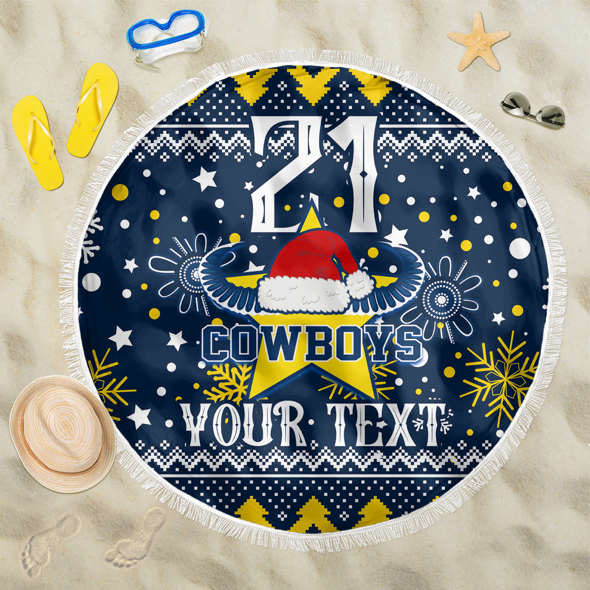 custom-cowboys-rugby-beach-blanket-born-tough-bred-proud-christmas-vibe-2023