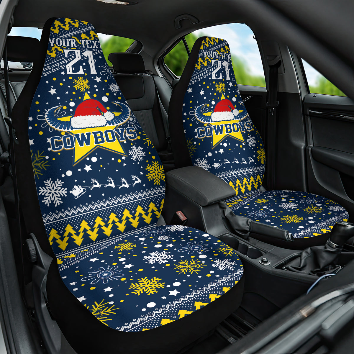 custom-cowboys-rugby-car-seat-cover-born-tough-bred-proud-christmas-vibe-2023