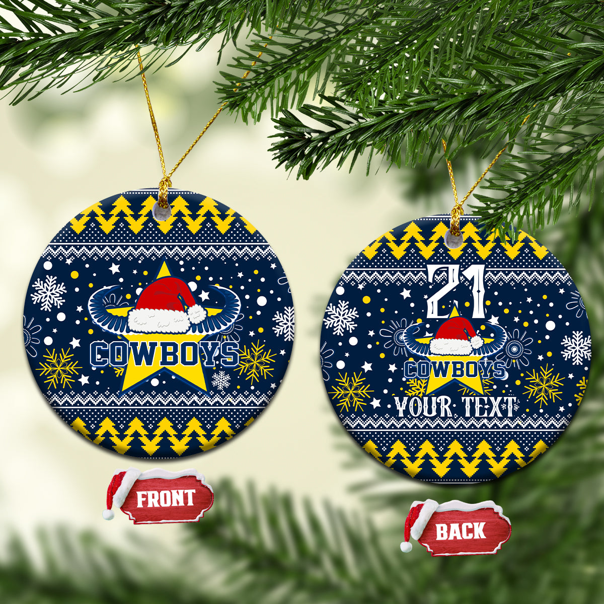 custom-cowboys-rugby-ceramic-ornament-born-tough-bred-proud-christmas-vibe-2023