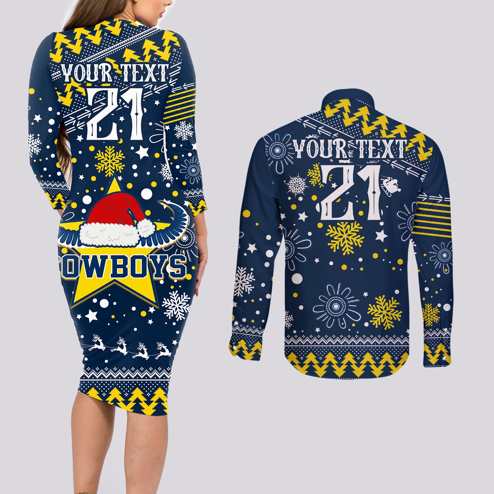 custom-cowboys-rugby-couples-matching-long-sleeve-bodycon-dress-and-long-sleeve-button-shirt-born-tough-bred-proud-christmas-vibe-2023