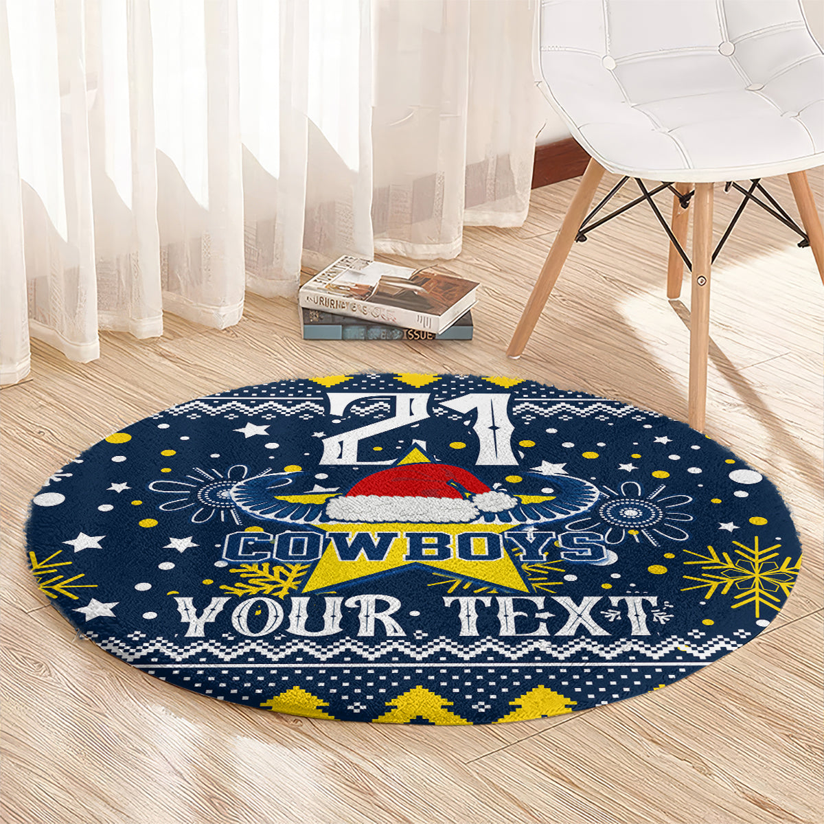 custom-cowboys-rugby-round-carpet-born-tough-bred-proud-christmas-vibe-2023