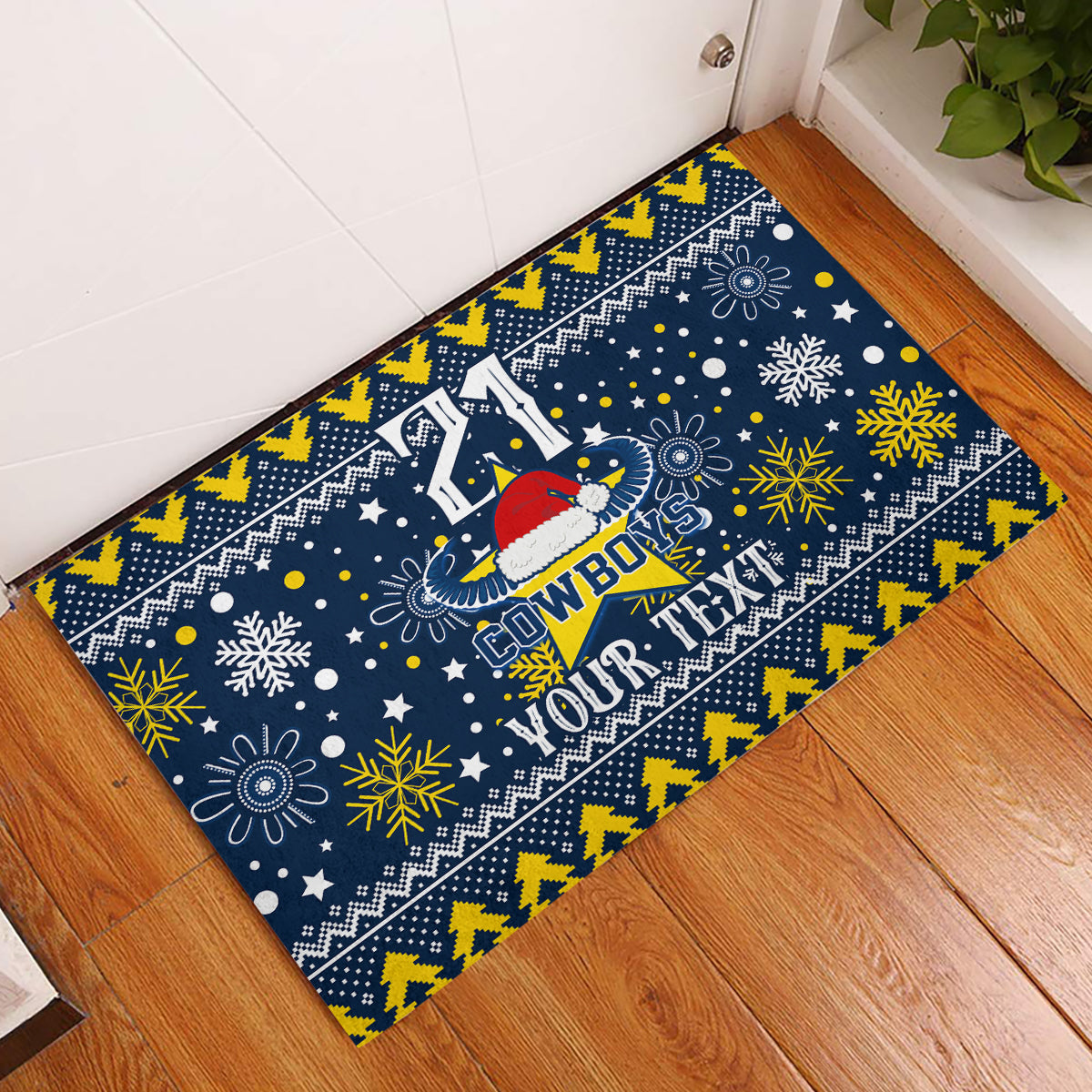 custom-cowboys-rugby-rubber-doormat-born-tough-bred-proud-christmas-vibe-2023