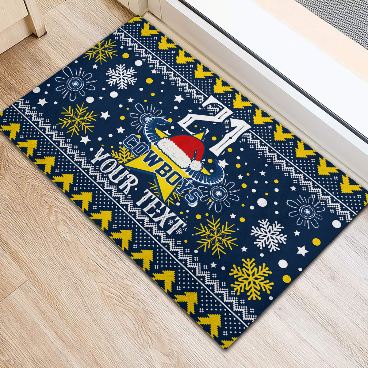 custom-cowboys-rugby-rubber-doormat-born-tough-bred-proud-christmas-vibe-2023