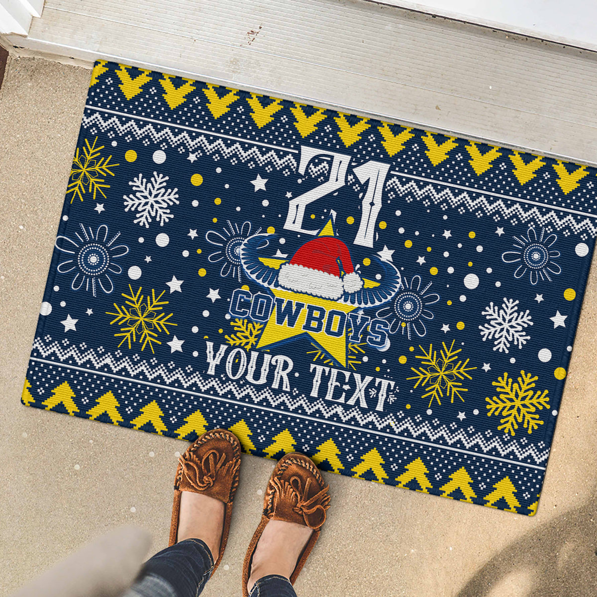 custom-cowboys-rugby-rubber-doormat-born-tough-bred-proud-christmas-vibe-2023