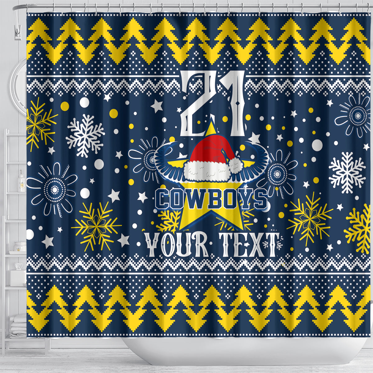custom-cowboys-rugby-shower-curtain-born-tough-bred-proud-christmas-vibe-2023