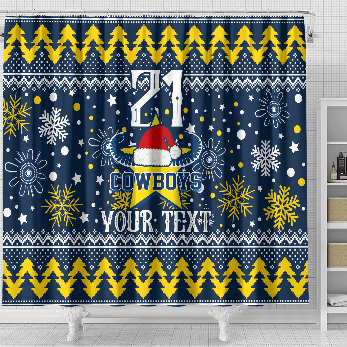 custom-cowboys-rugby-shower-curtain-born-tough-bred-proud-christmas-vibe-2023