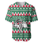 Personalised Rabbitohs Rugby Baseball Jersey Christmas Simple Vibe 2023 LT9