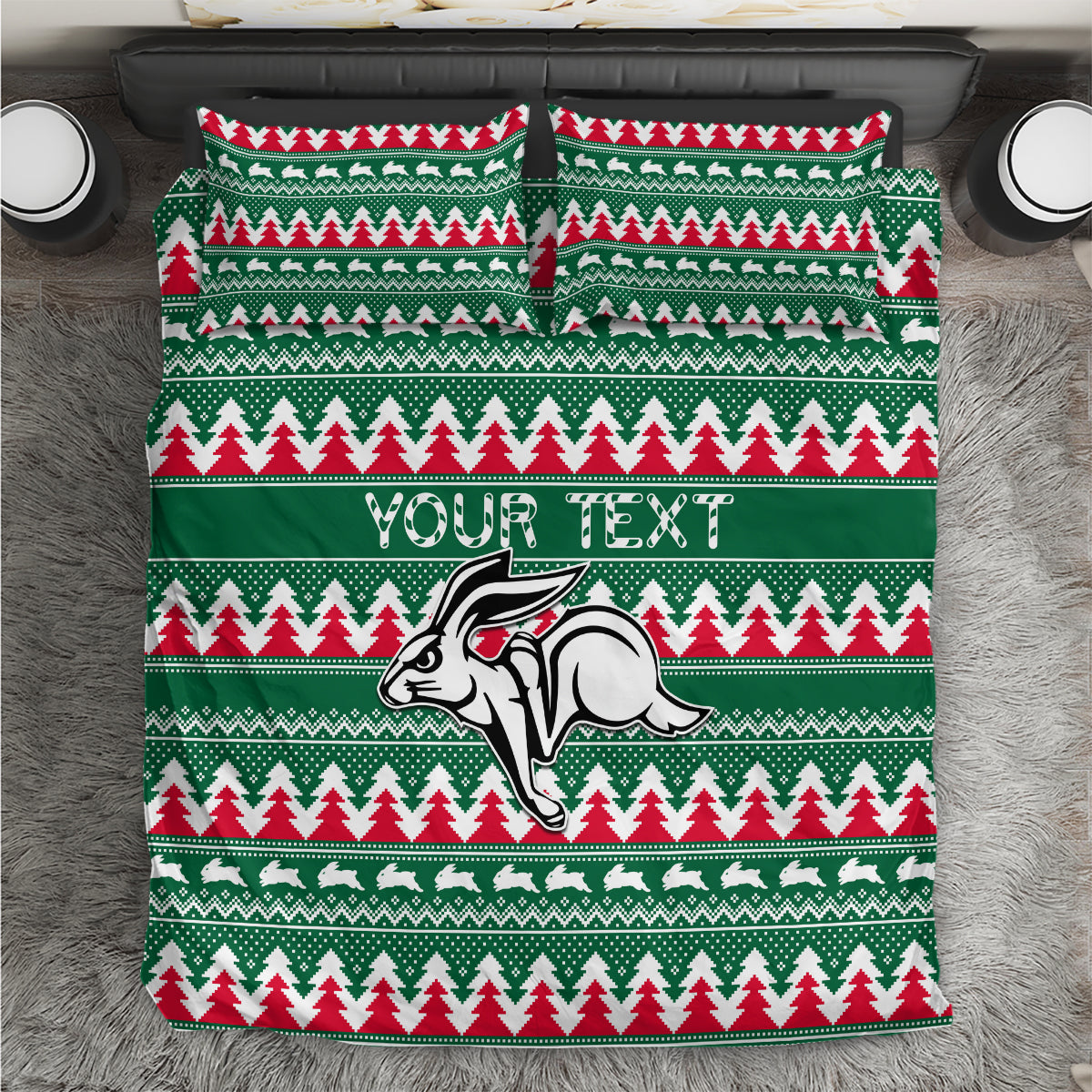 personalised-rabbitohs-rugby-bedding-set-christmas-simple-vibe-2023