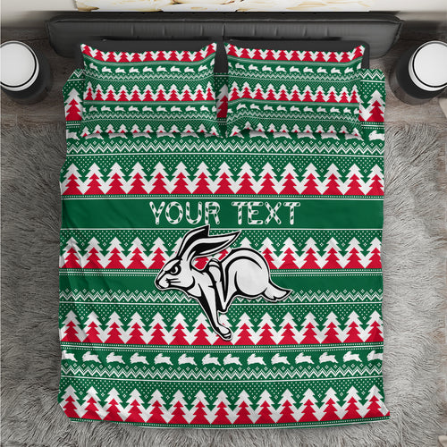 personalised-rabbitohs-rugby-bedding-set-christmas-simple-vibe-2023