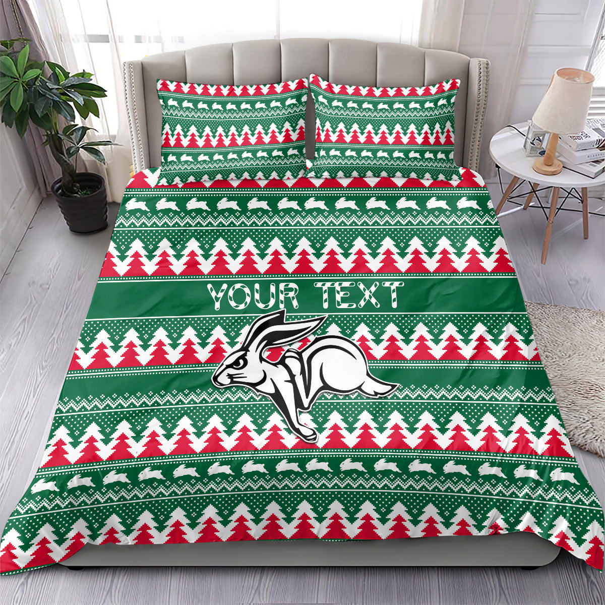 personalised-rabbitohs-rugby-bedding-set-christmas-simple-vibe-2023