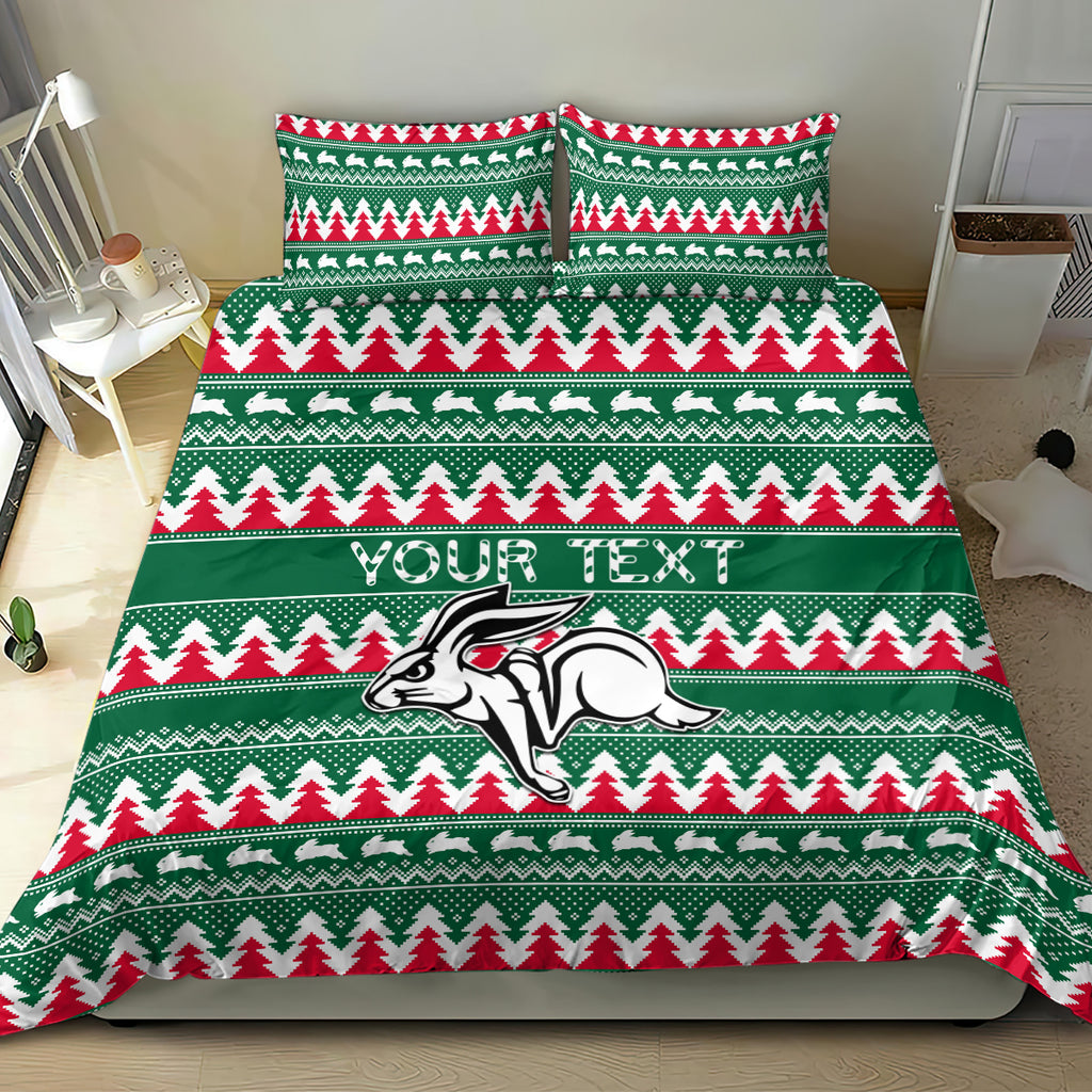 personalised-rabbitohs-rugby-bedding-set-christmas-simple-vibe-2023
