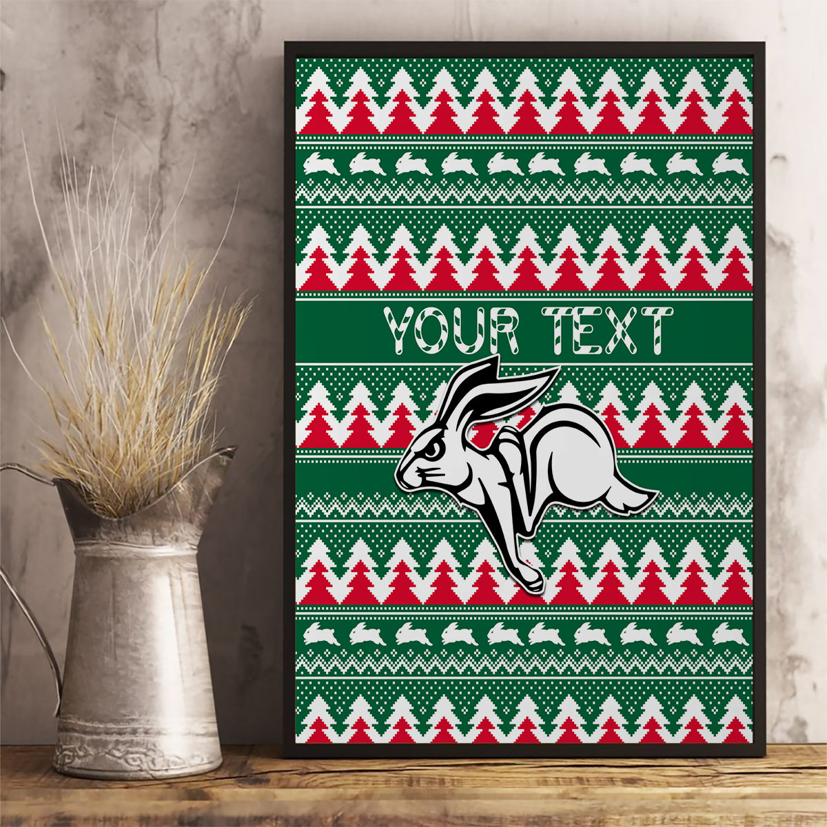 personalised-rabbitohs-rugby-canvas-wall-art-christmas-simple-vibe-2023