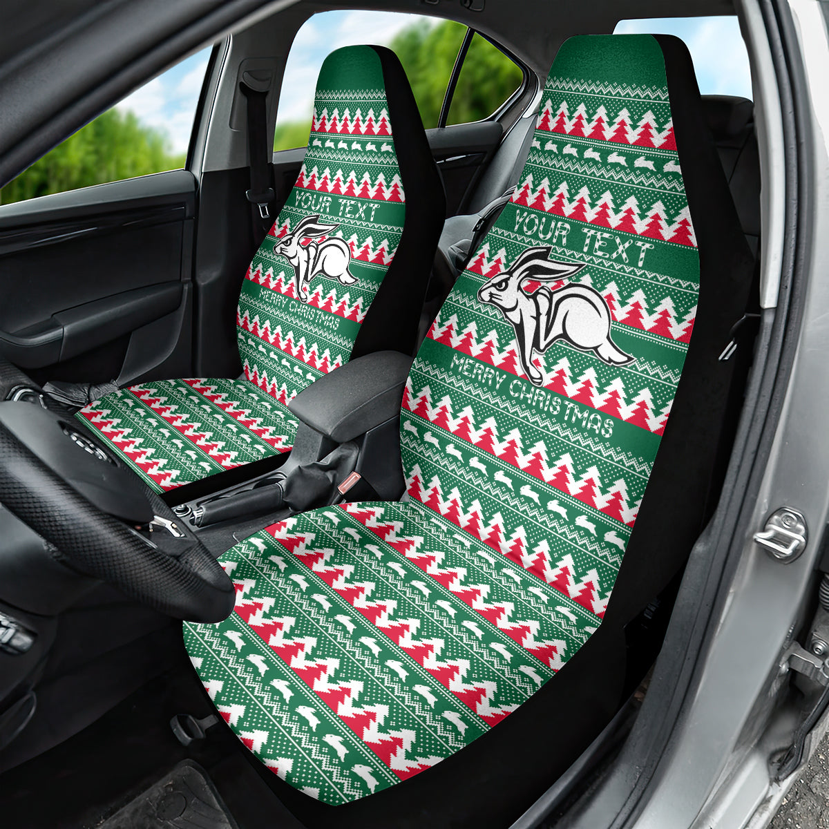 Personalised Rabbitohs Rugby Car Seat Cover Christmas Simple Vibe 2023 LT9