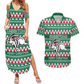 Personalised Rabbitohs Rugby Couples Matching Summer Maxi Dress and Hawaiian Shirt Christmas Simple Vibe 2023 LT9