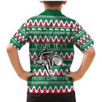 Personalised Rabbitohs Rugby Family Matching Mermaid Dress and Hawaiian Shirt Christmas Simple Vibe 2023 LT9