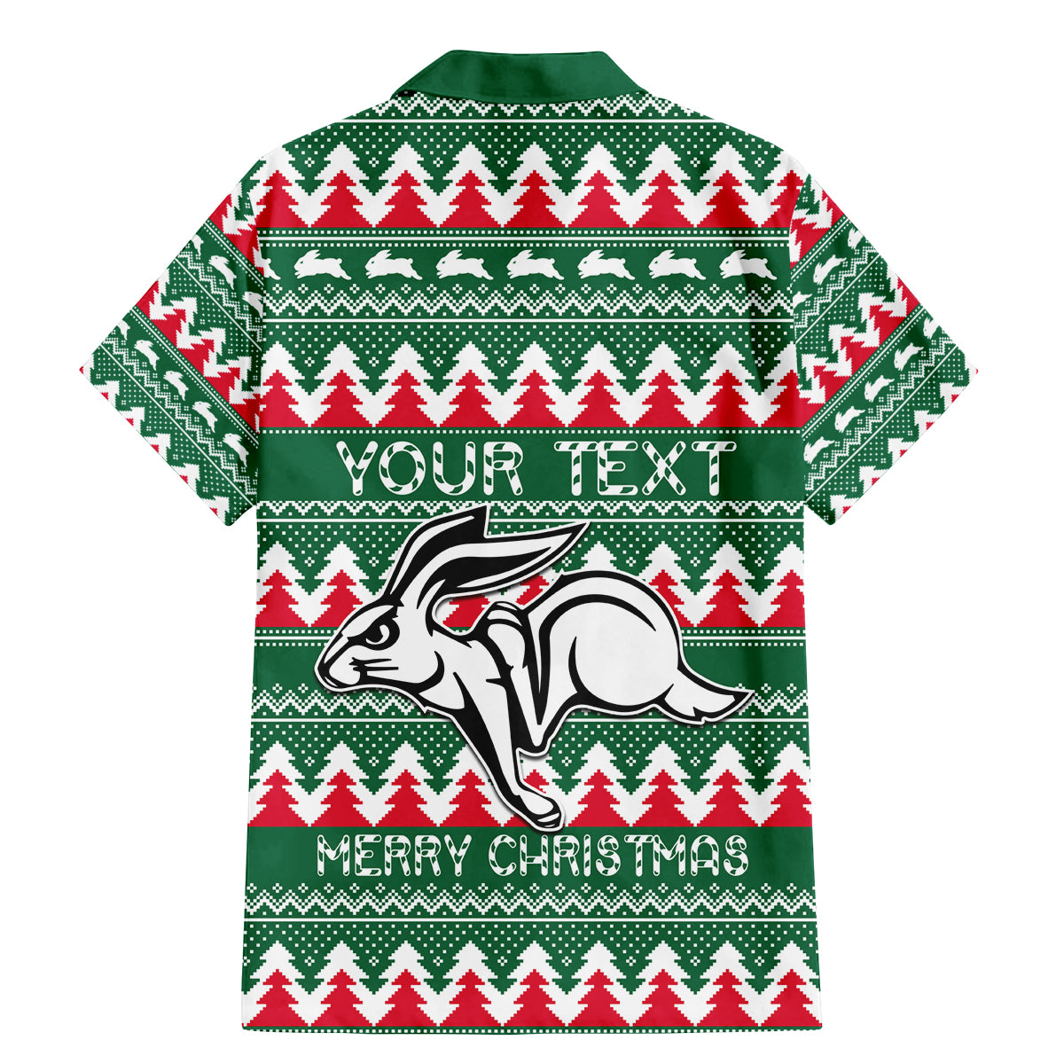 Personalised Rabbitohs Rugby Family Matching Mermaid Dress and Hawaiian Shirt Christmas Simple Vibe 2023 LT9