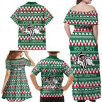Personalised Rabbitohs Rugby Family Matching Off Shoulder Maxi Dress and Hawaiian Shirt Christmas Simple Vibe 2023 LT9