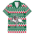 Personalised Rabbitohs Rugby Family Matching Off Shoulder Maxi Dress and Hawaiian Shirt Christmas Simple Vibe 2023 LT9