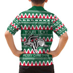 Personalised Rabbitohs Rugby Family Matching Off Shoulder Short Dress and Hawaiian Shirt Christmas Simple Vibe 2023 LT9
