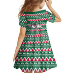 Personalised Rabbitohs Rugby Family Matching Off Shoulder Short Dress and Hawaiian Shirt Christmas Simple Vibe 2023 LT9