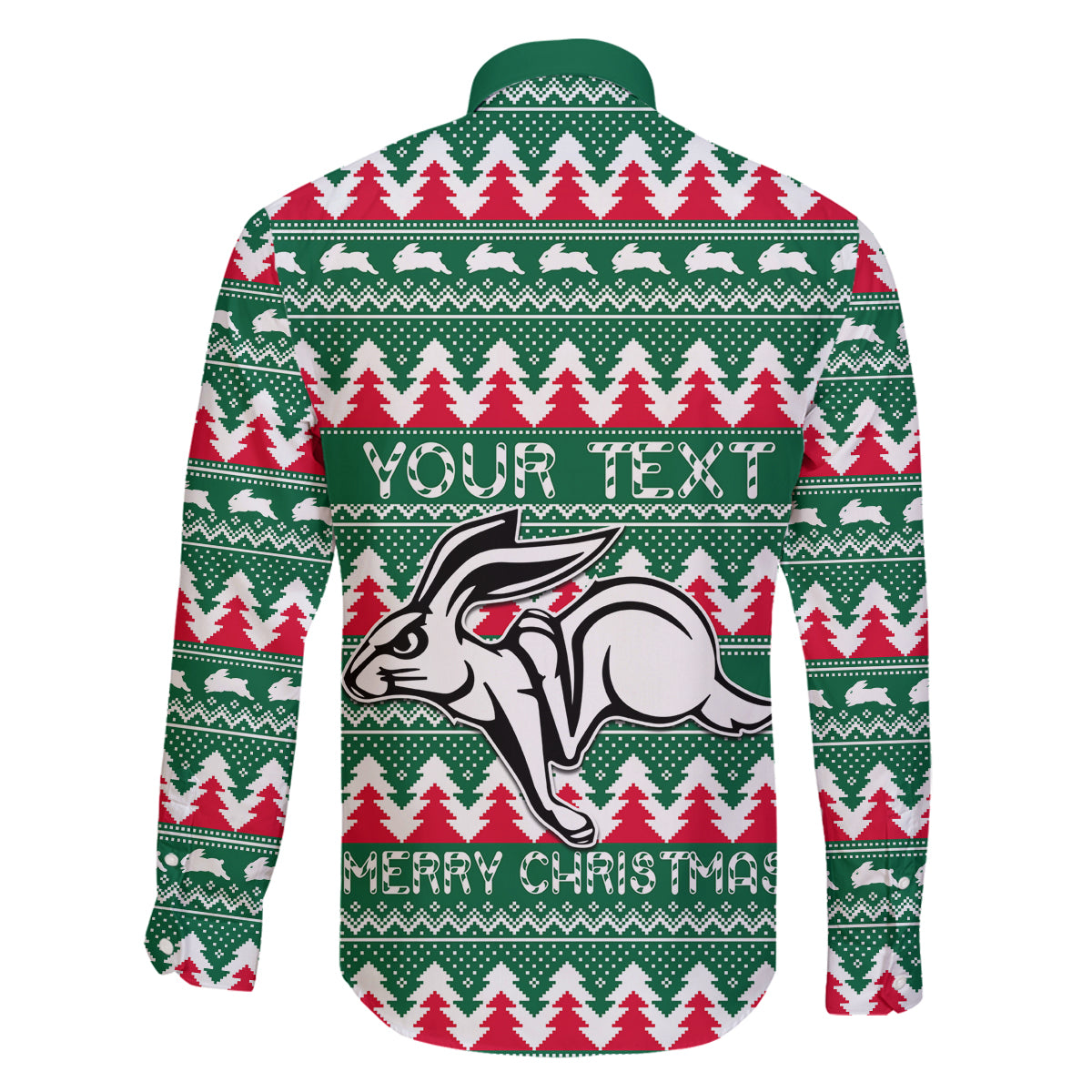 Personalised Rabbitohs Rugby Family Matching Off Shoulder Short Dress and Hawaiian Shirt Christmas Simple Vibe 2023 LT9